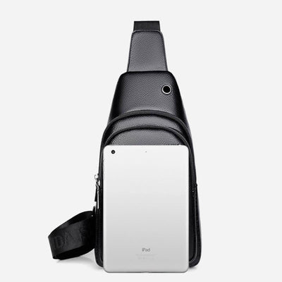 Small Crossbody Sling Bag for Men Leather Purses Chest Bag