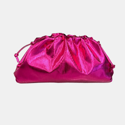 Dumpling Clutch Crossbody Bag Cloud Sparkly Metallic Purse for Women