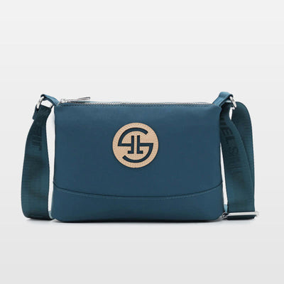 Triple Zip Small Crossbody Bag Lightweight Waterproof Nylon Handbag for Women