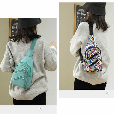 Sling Bag for Women Large Capacity Waterproof Casual Nylon Crossbody Bag