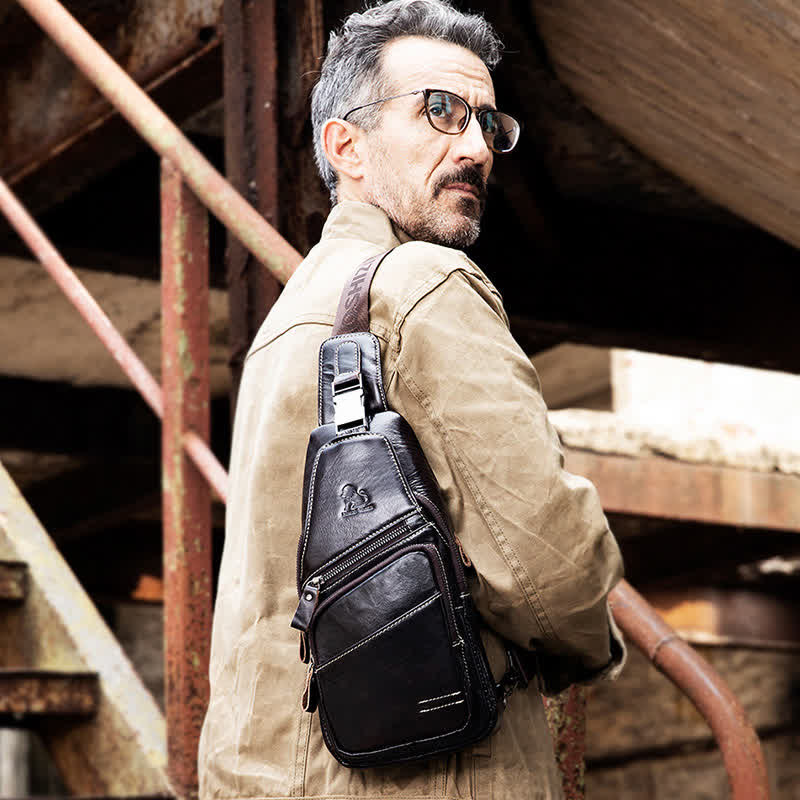 Men's Sling Bag Chest Shoulder Backpack Anti Theft Cross Body Purse