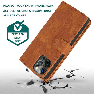 Wallet Case for iPhone Samsung Durable Flip Lanyard Strap Wristlet Zipper Card Holder
