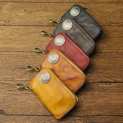 Leather Wallet For Men Waist Wear Multi Functional Key Purse