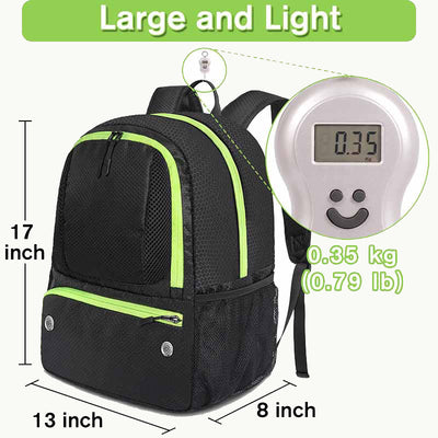Large Basketball Backpack Individual Ball Compartment Outdoor Sports Training Bag