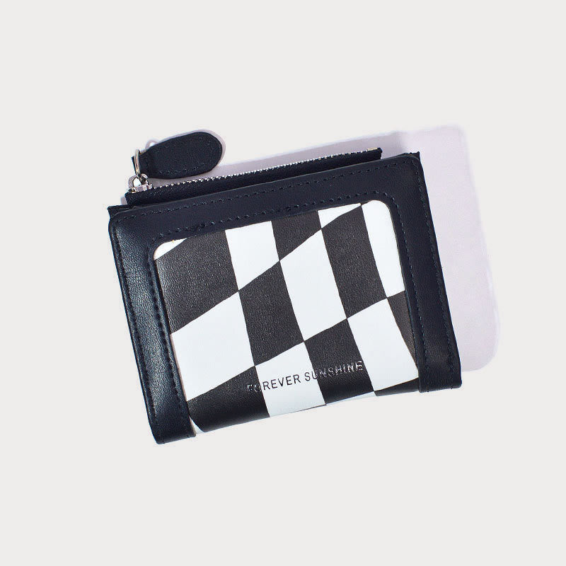 Wallet For Women Protable Light Color Short Leather Money Clip
