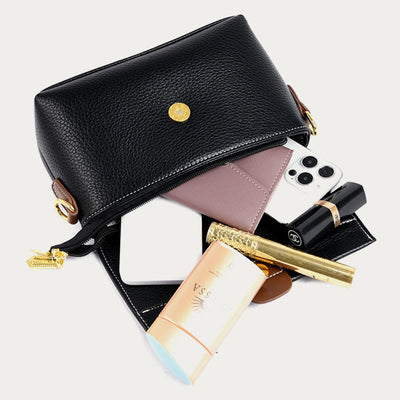 Faux Leather Crossbody Cell Phone Purse with 2 Shoulder Strap