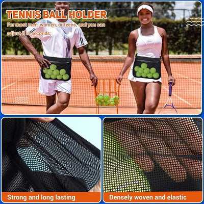Tennis Ball Mesh Bag For Teens Adjustable Storage Belt Bag