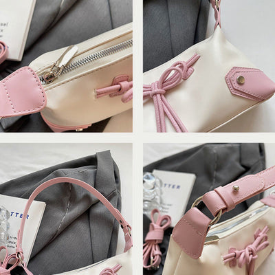Shoulder Bag For Women Light Color Vegan Leather Daily Purse