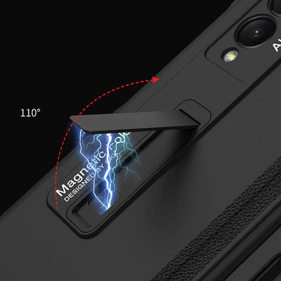 Samsung Galaxy Z Fold 3 Sturdy Phone Case With S-Pen Holder Built-in Magnetic Kickstand