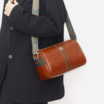 Crossbody Bag For Women Soft Wax Leather Vintage Casual Shoulder Bag