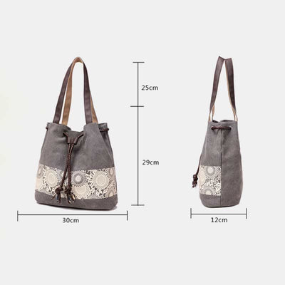 Shoulder Bag for Women Casual Large Capacity Printing Shopping Handbag
