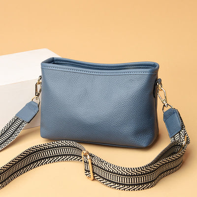 Crossbody Bag For Women Solid Color Lychee Pattern Leather Bag