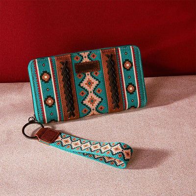 Bohemian Wallet Vintage Canvas Ethnic Style Small Clutch For Women