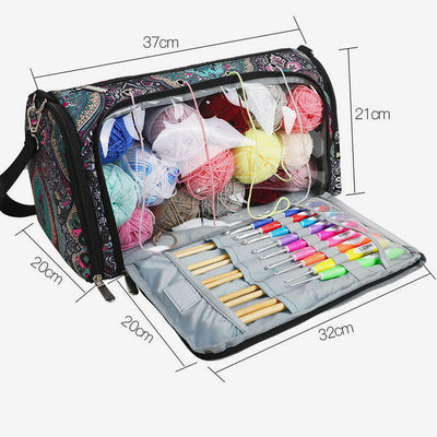Multifunctional Storage Bag For Home Knitting Accessories Oxford Handbag