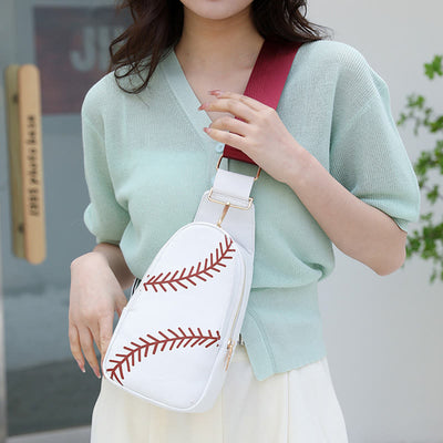 Sling Bag For Women Outing Sports Printing Leather Crossbody Bag
