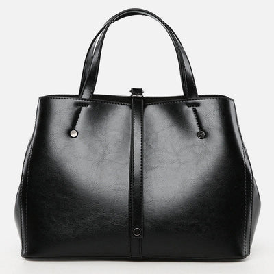 Minimalist Tote Pure Color Leather Crossbody Handbag For Women