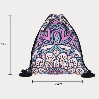 Drawstring Backpack For Daily Shopping Portable Lightweight Cartoon Bag