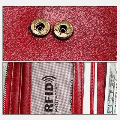 RFID Blocking Large Capacity Genuine Leather Vintage Wallet