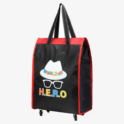 Rolling Handbag Women's Supermarket Shopping Portable Travel Tote With Wheels