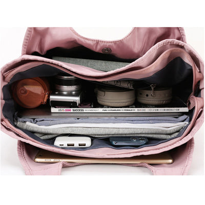 Large Capacity Tote Handbag for Women Multi-Pocket Casual Sport Shoulder Bag