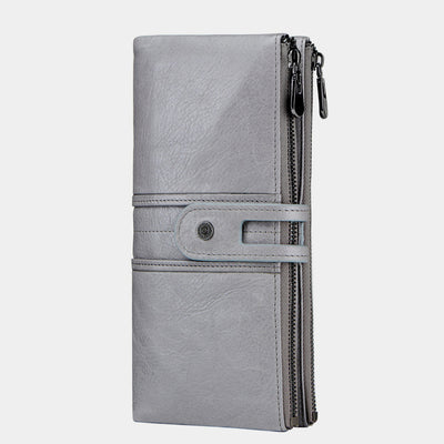 Wallets for Women Genuine Leather Cellphone Case Long Slim Credit Card Holder