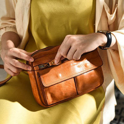 Handmade Crossbody Bag For Women Multi Pocket Fashion Daily Bag