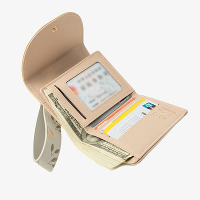 Womens Wallet Short Simple Soft Leather Folding Card Holder