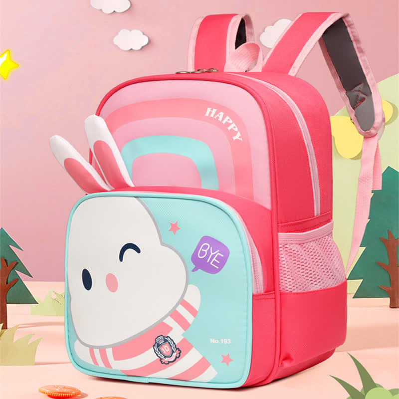 Waterproof Cute Bunny Backpack for Boys Girls with Padded Straps