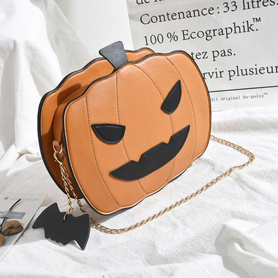 Halloween Pumpkin Chain Crossbody Bag