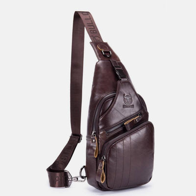 Genuine Leather Vintage Multifunction Sling Bag