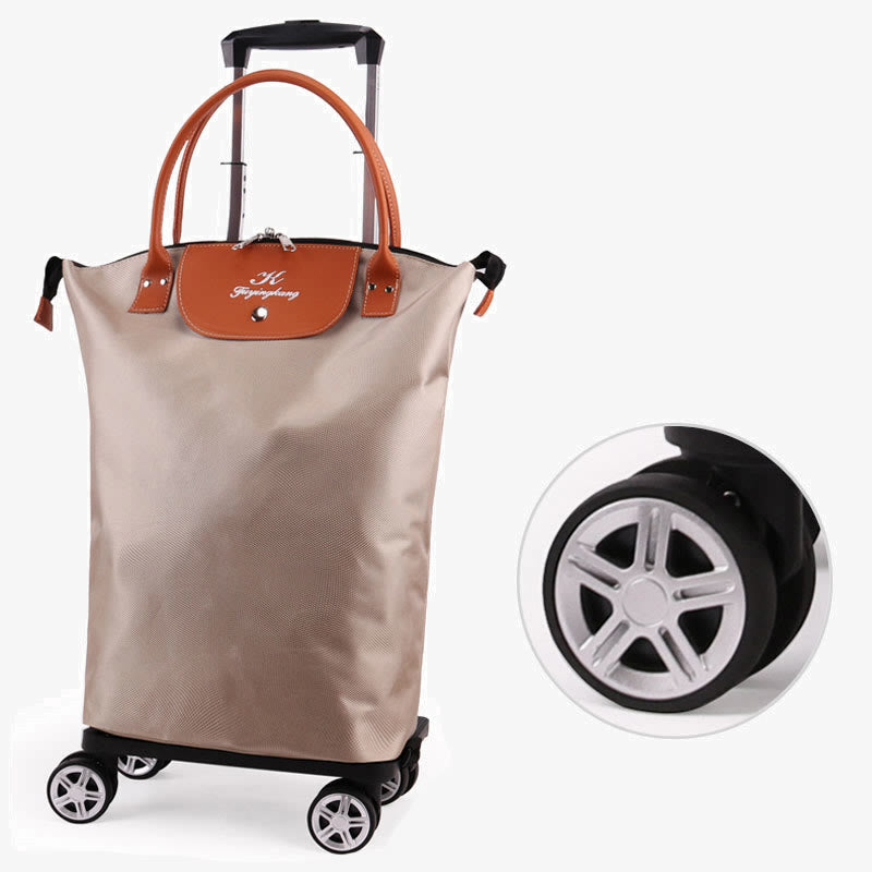 Multifunctional Portable Trolley For Women Detachable Folding Wheel Tote