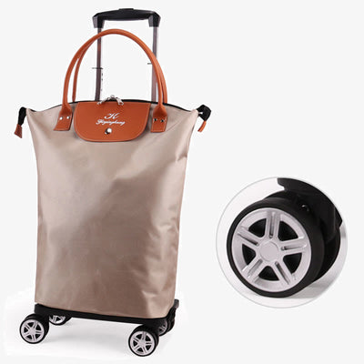 Multifunctional Portable Trolley For Women Detachable Folding Wheel Tote