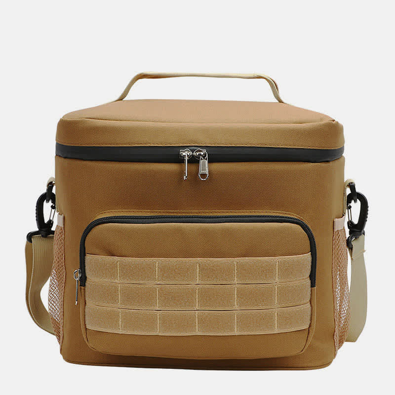 Tactical Outdoor Insulated Bag Portable Lunch Bag Handbag with Crossbody Strap