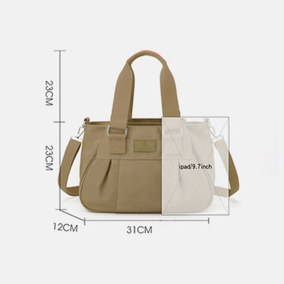 Triple Layer Nylon Purses for Women Top Handle Satchel Crossbody Bag