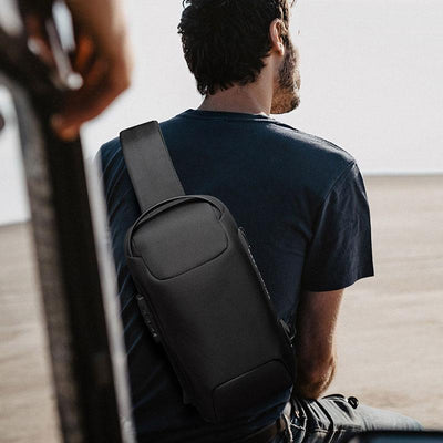 Waterproof Sling Bag With USB Charging Port