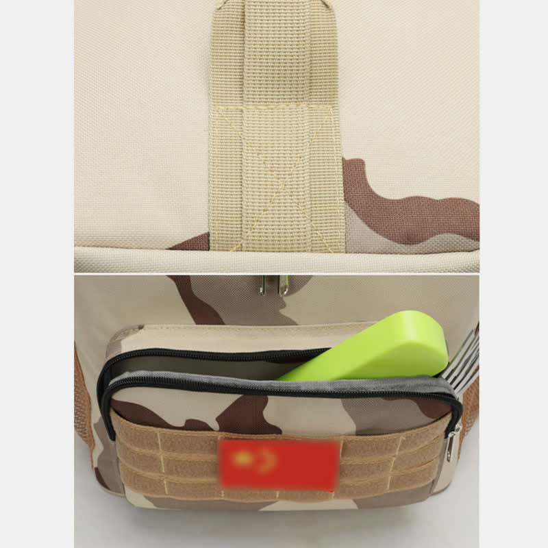 Tactical Outdoor Insulated Bag Portable Lunch Bag Handbag with Crossbody Strap