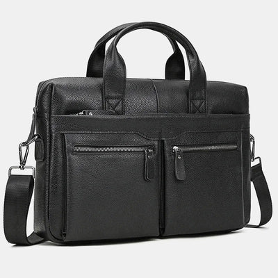 Business Briefcase Messenger Bag For Men Genuine Leather Laptop Bag