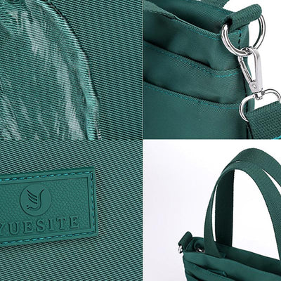 Functional Crossbody Bag Shoulder Bag Multi-pocket Lightweight Solid Color Handbag