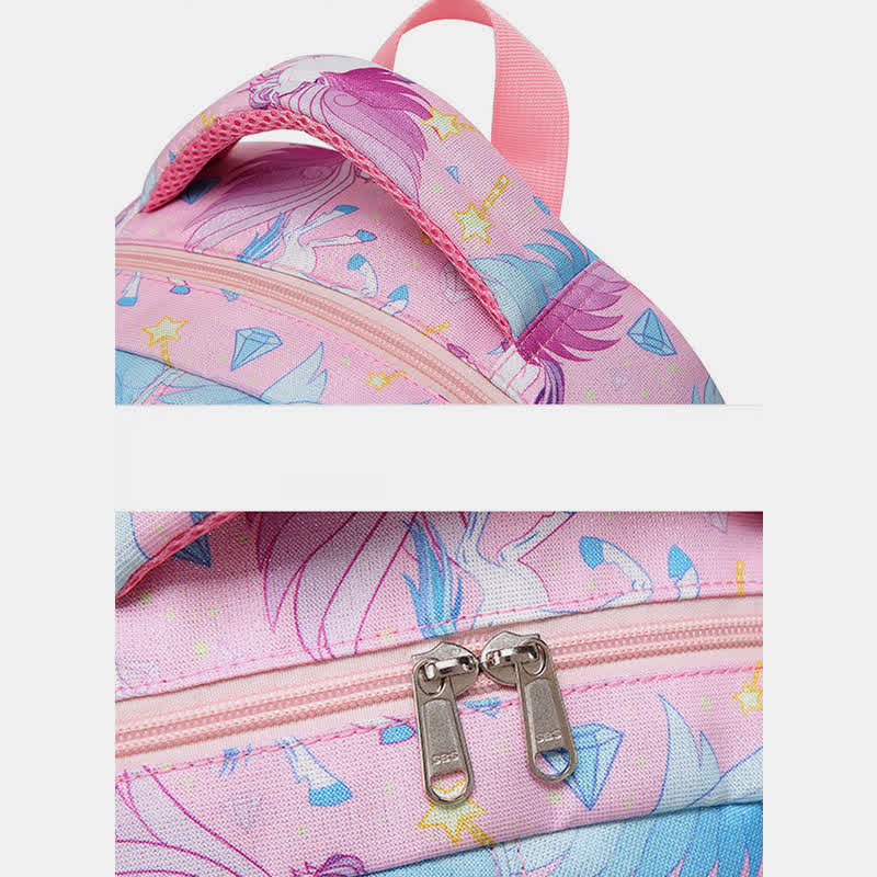 Unicorn Schoolbag Set for Girls Backpack Bookbag Lunch Bag Pencil Case
