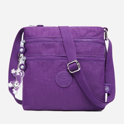 Lightweight Triple Zip Small Crossbody Bag Shoulder Bag for Women
