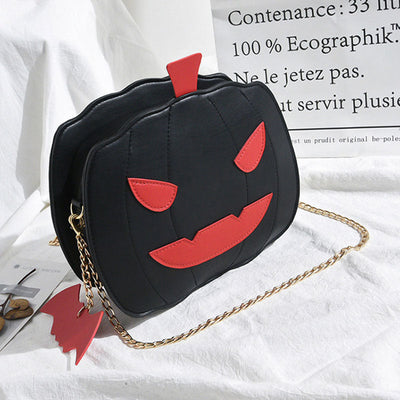 Halloween Pumpkin Chain Crossbody Bag