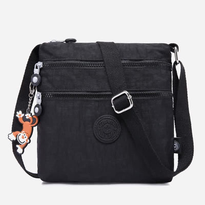Lightweight Triple Zip Small Crossbody Bag Shoulder Bag for Women