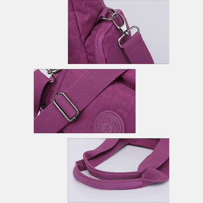 Women's Crossbody Bag Lightweight Multiple Pocket Zipper Nylon Shoulder Bag