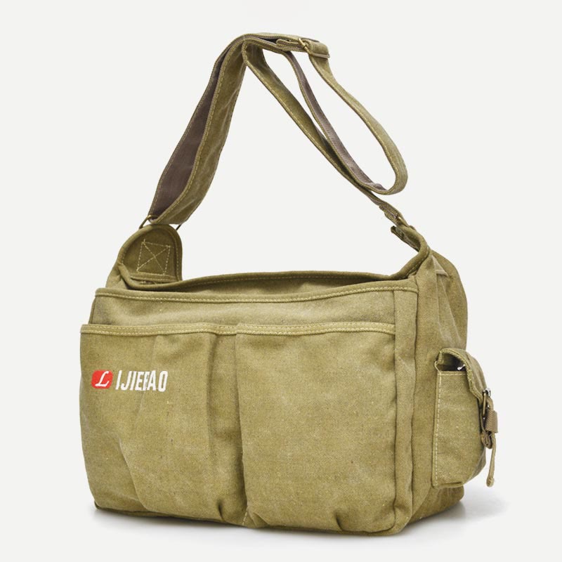 Messenger Bag For Men Vintage Canvas Large Crossbody Kit