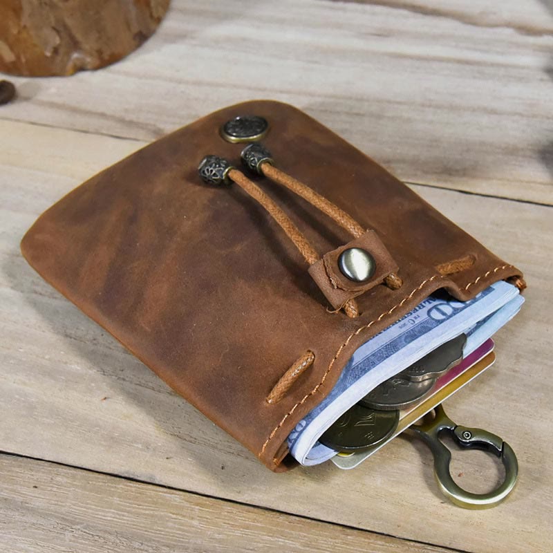 Wallet For Women Vintage Leather Mini Shopping Coin Purse Bag