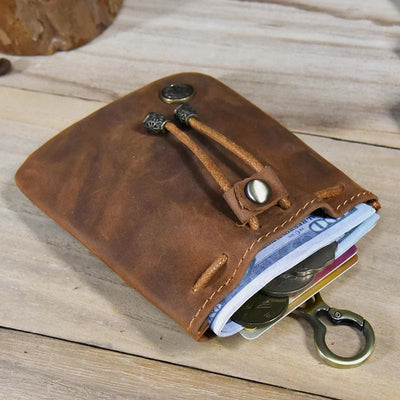 Wallet For Women Vintage Leather Mini Shopping Coin Purse Bag