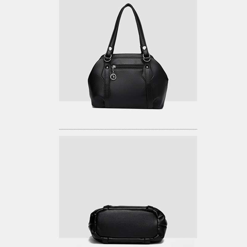 Shoulder Bag for Women Vegan Leather Tote Handbag with Zipper Closure