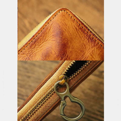 Leather Wallet For Men Waist Wear Multi Functional Key Purse