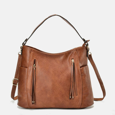 Tote Handbags Set Women Leather Hobo Shoulder Bag with Small Clutch
