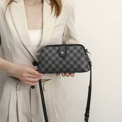 Crossbody Bag For Women Business Vintage Mixed Color Clip Bag